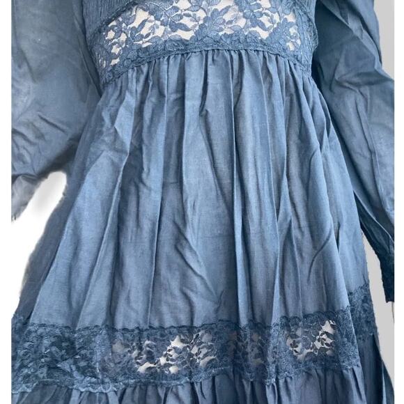 NWT Dolls Kill x House of Widow Lace Tiered Maxi Dress - Picture 9 of 12